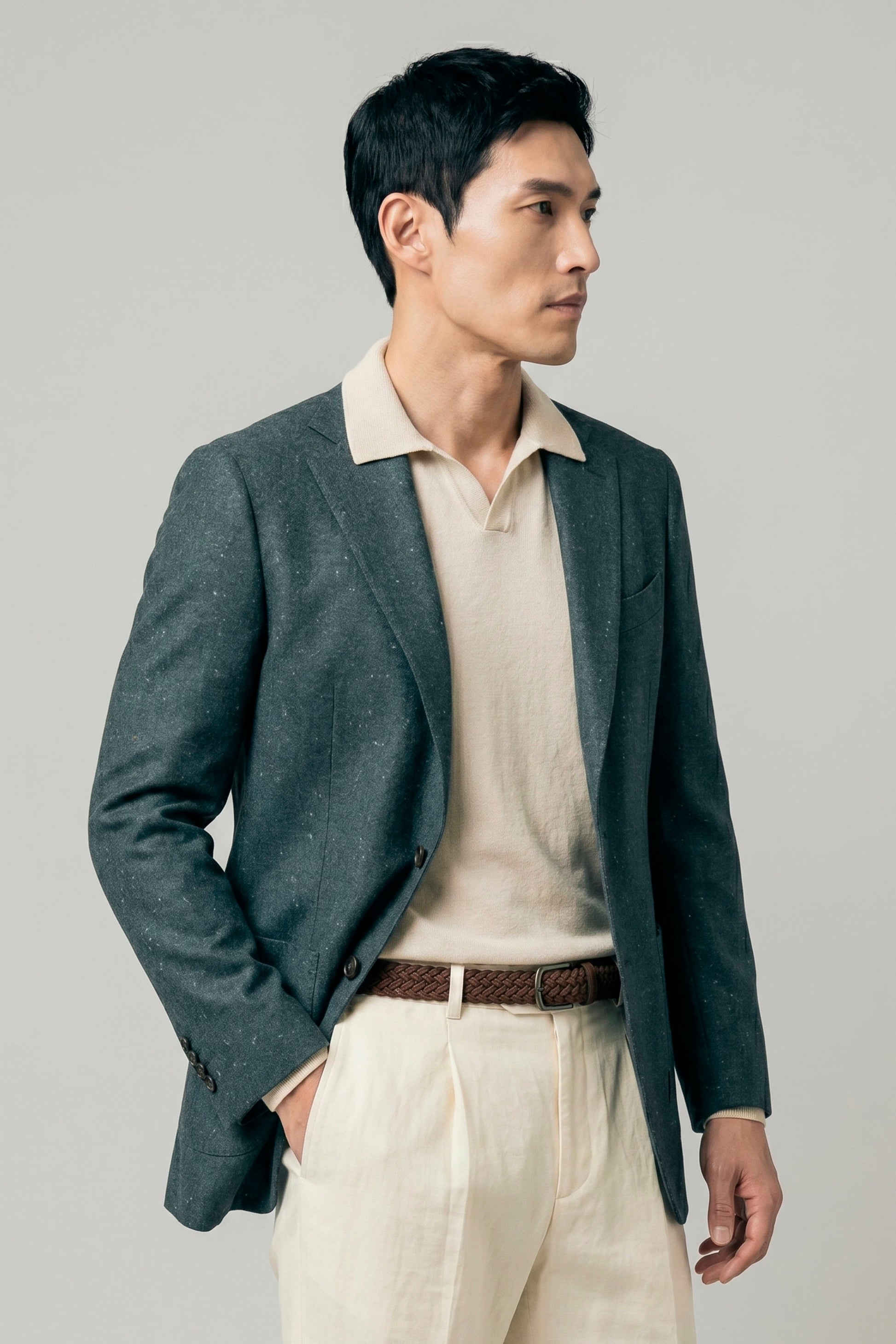 Unlined Wool&Silk Blazer - Loro Piana® fabrics - MONTEZEMOLO