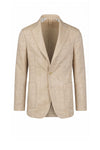 Unlined herringbone blazer in silk, linen & cotton - Ferla® fabrics - MONTEZEMOLO