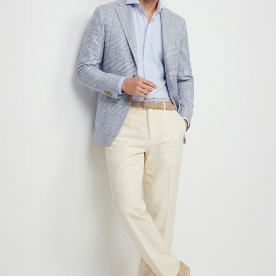 Unlined Blazer in wool, silk & linen - Loro Piana® fabrics - MONTEZEMOLO