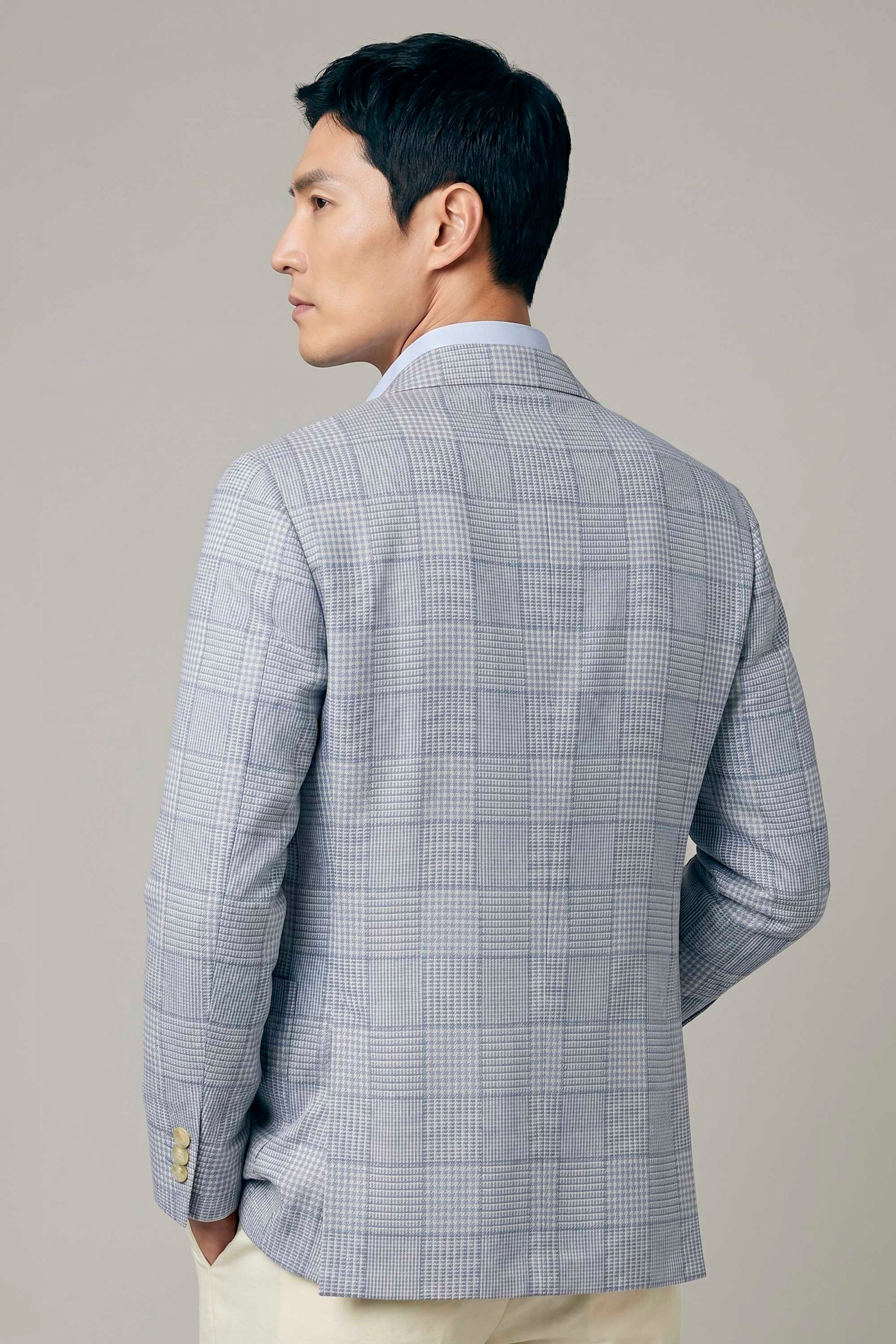 Unlined Blazer in wool, silk & linen - Loro Piana® fabrics - MONTEZEMOLO