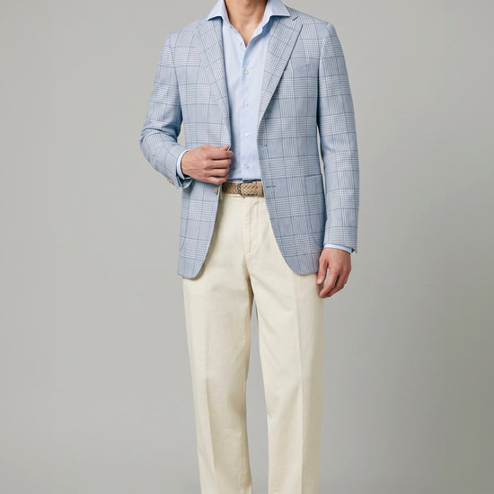 Unlined Blazer in wool, silk & linen - Loro Piana® fabrics - MONTEZEMOLO