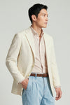 Unlined jacquard linen-cotton blazer - MONTEZEMOLO