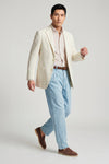 Unlined jacquard linen-cotton blazer - MONTEZEMOLO