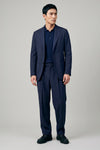 Single-breasted blazer in textured stretch seersucker fabric - MONTEZEMOLO