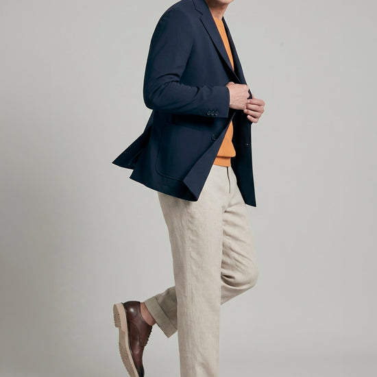 Unlined double-breasted stretch fabric jacket - MONTEZEMOLO