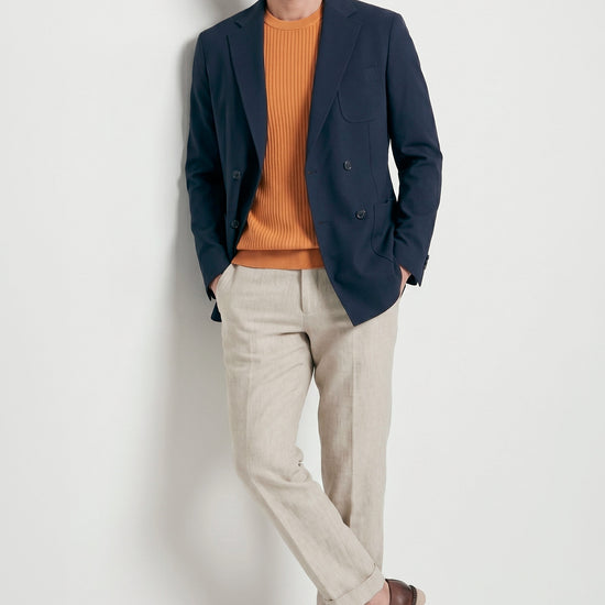 Unlined double-breasted stretch fabric jacket - MONTEZEMOLO