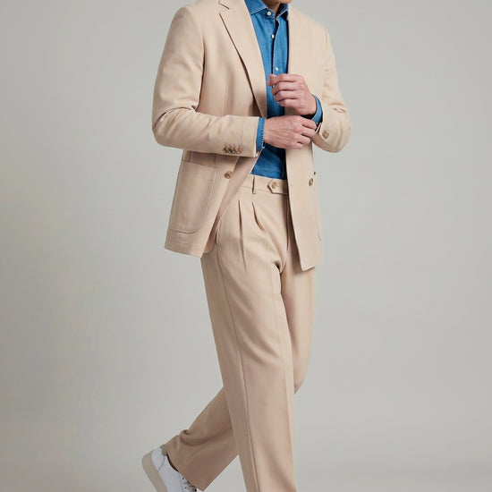 Unlined double-breasted stretch fabric jacket - MONTEZEMOLO