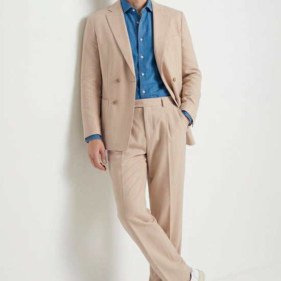 Unlined double-breasted stretch fabric jacket - MONTEZEMOLO