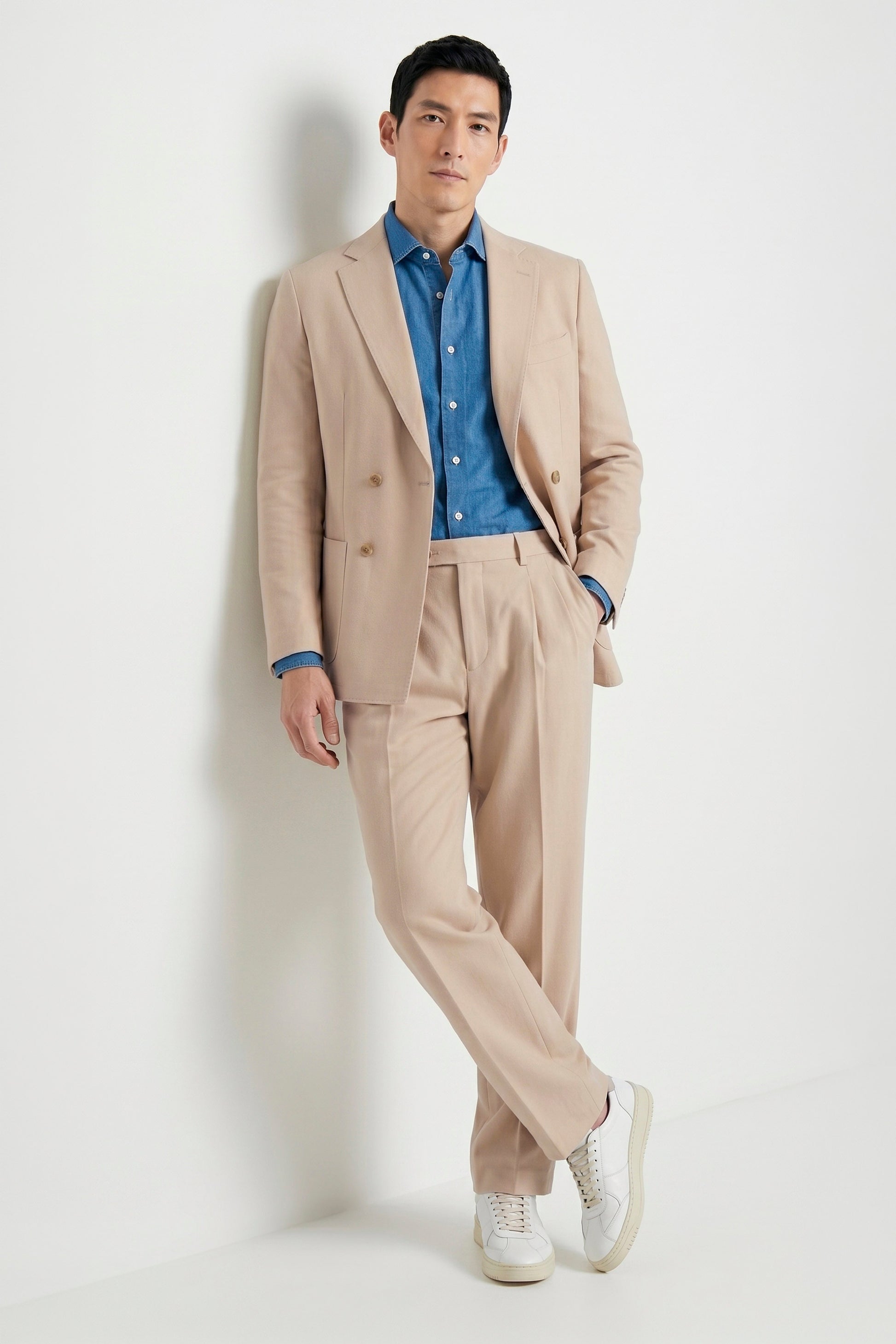 Unlined double-breasted stretch fabric jacket - MONTEZEMOLO