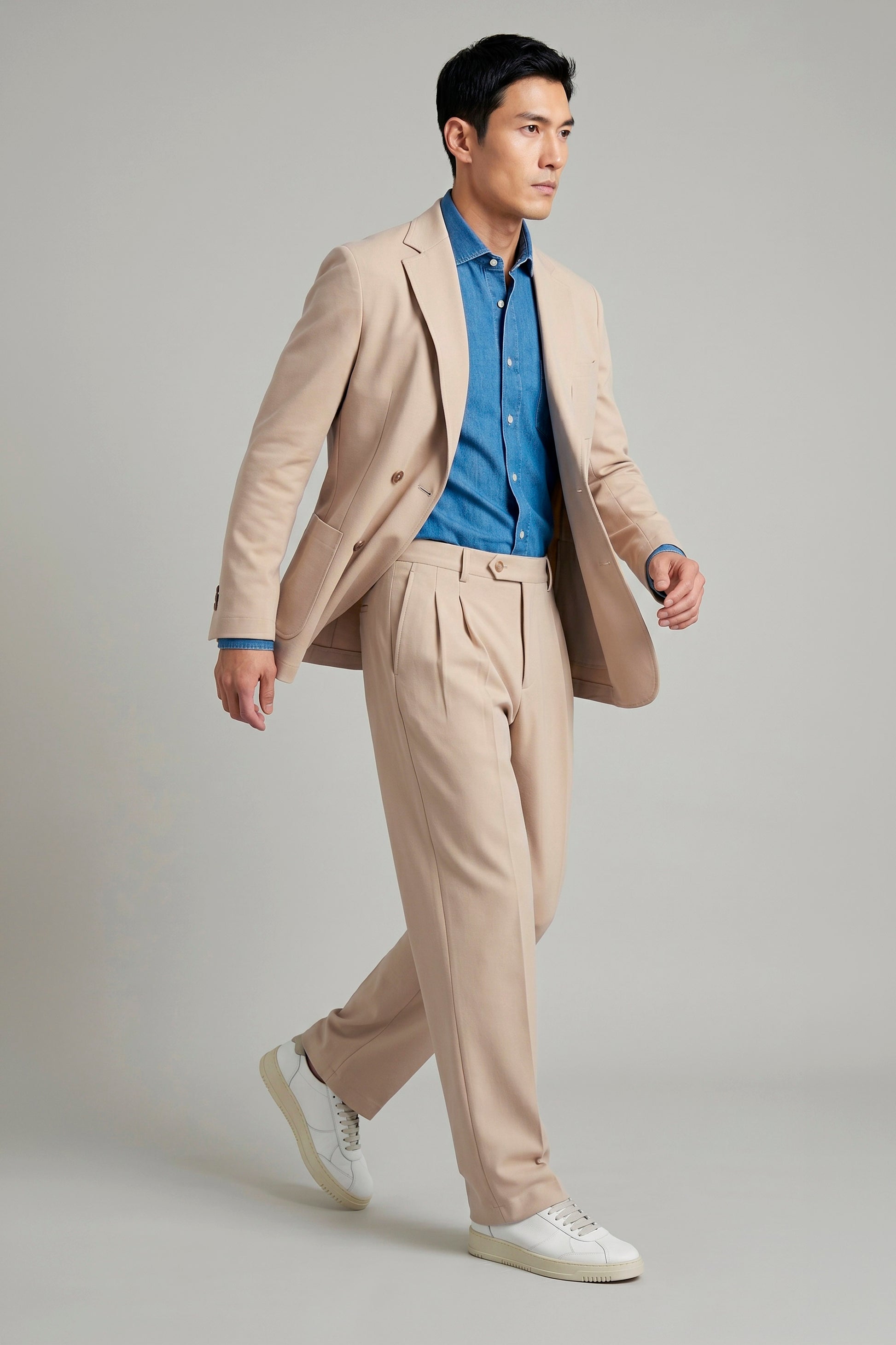 Unlined double-breasted stretch fabric jacket - MONTEZEMOLO