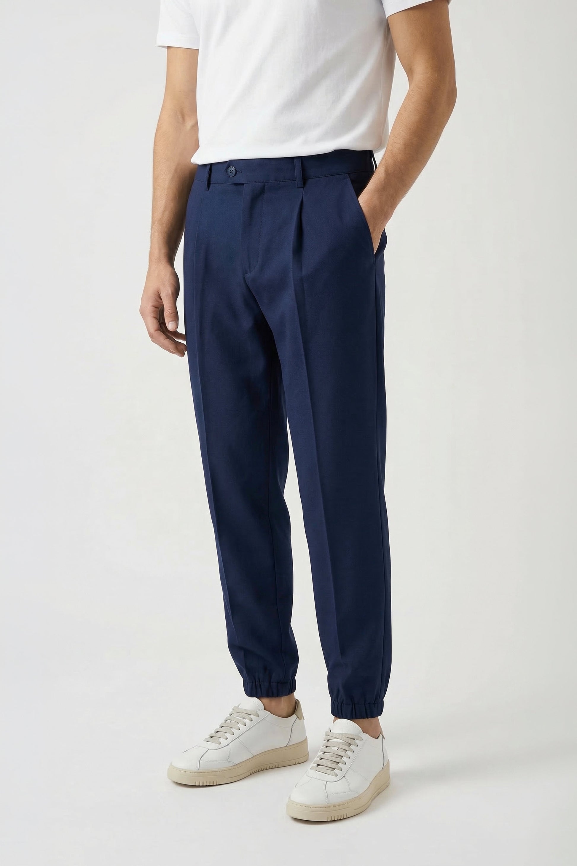 ZMART jersey trousers with pleat - MONTEZEMOLO
