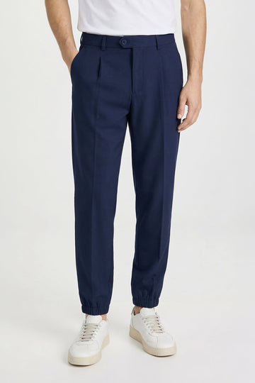 ZMART jersey trousers with pleat - MONTEZEMOLO