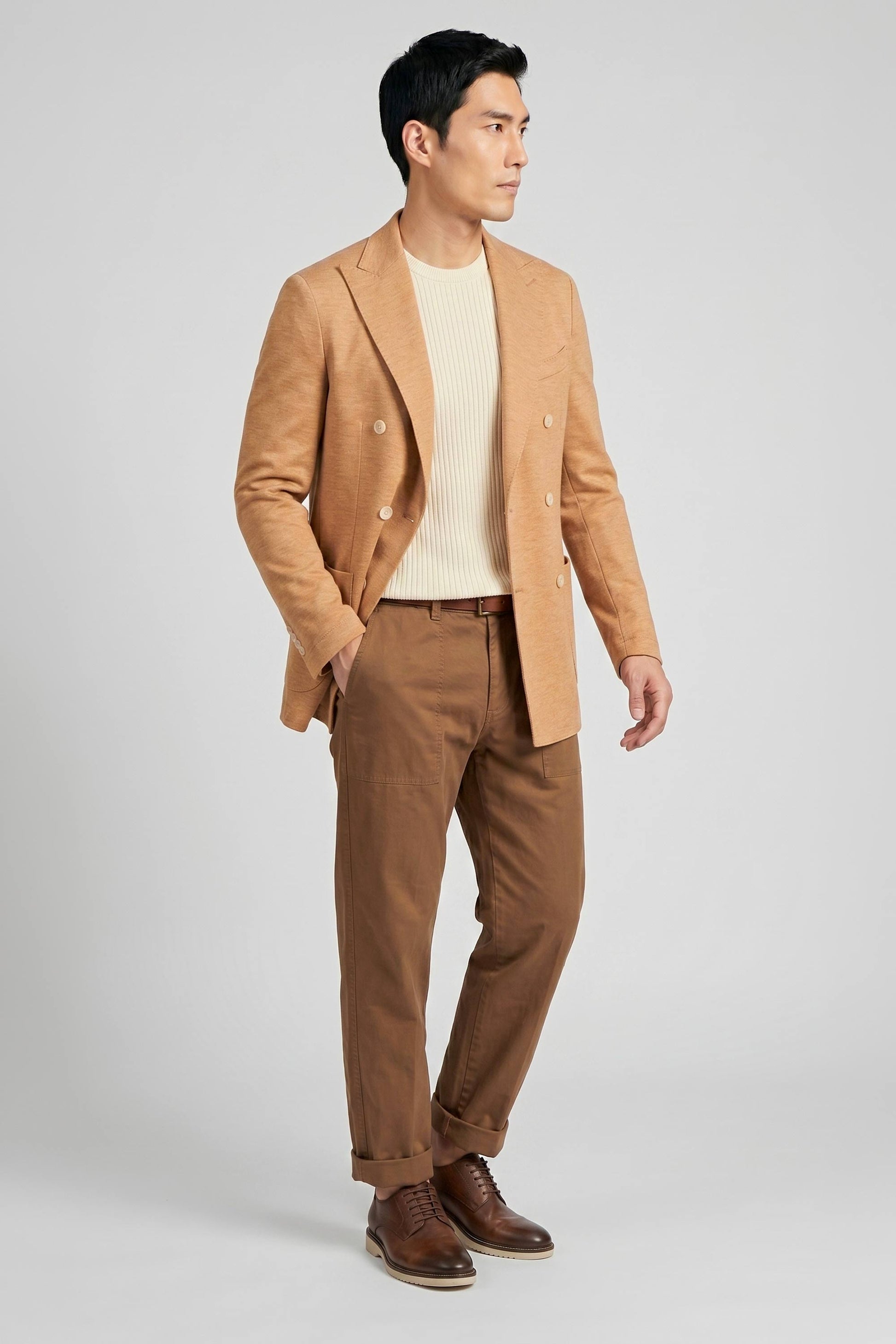 Double-breasted linen and silk blazer - MONTEZEMOLO