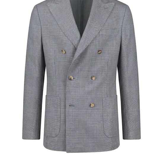Doublebreasted blazer in wool, silk & linen - Loro Piana® fabrics - MONTEZEMOLO