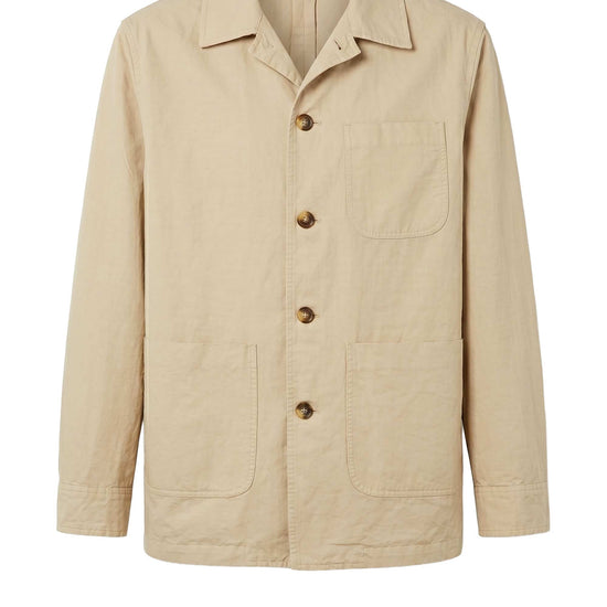Unlined cotton and linen chore jacket - MONTEZEMOLO