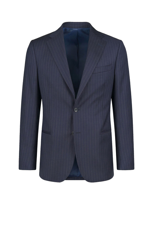 Pinstriped Fresco wool single-breasted suit - MONTEZEMOLO