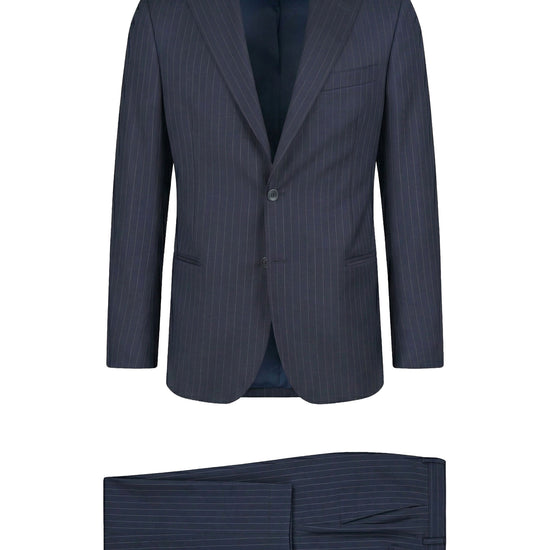 Pinstriped Fresco wool single-breasted suit - MONTEZEMOLO
