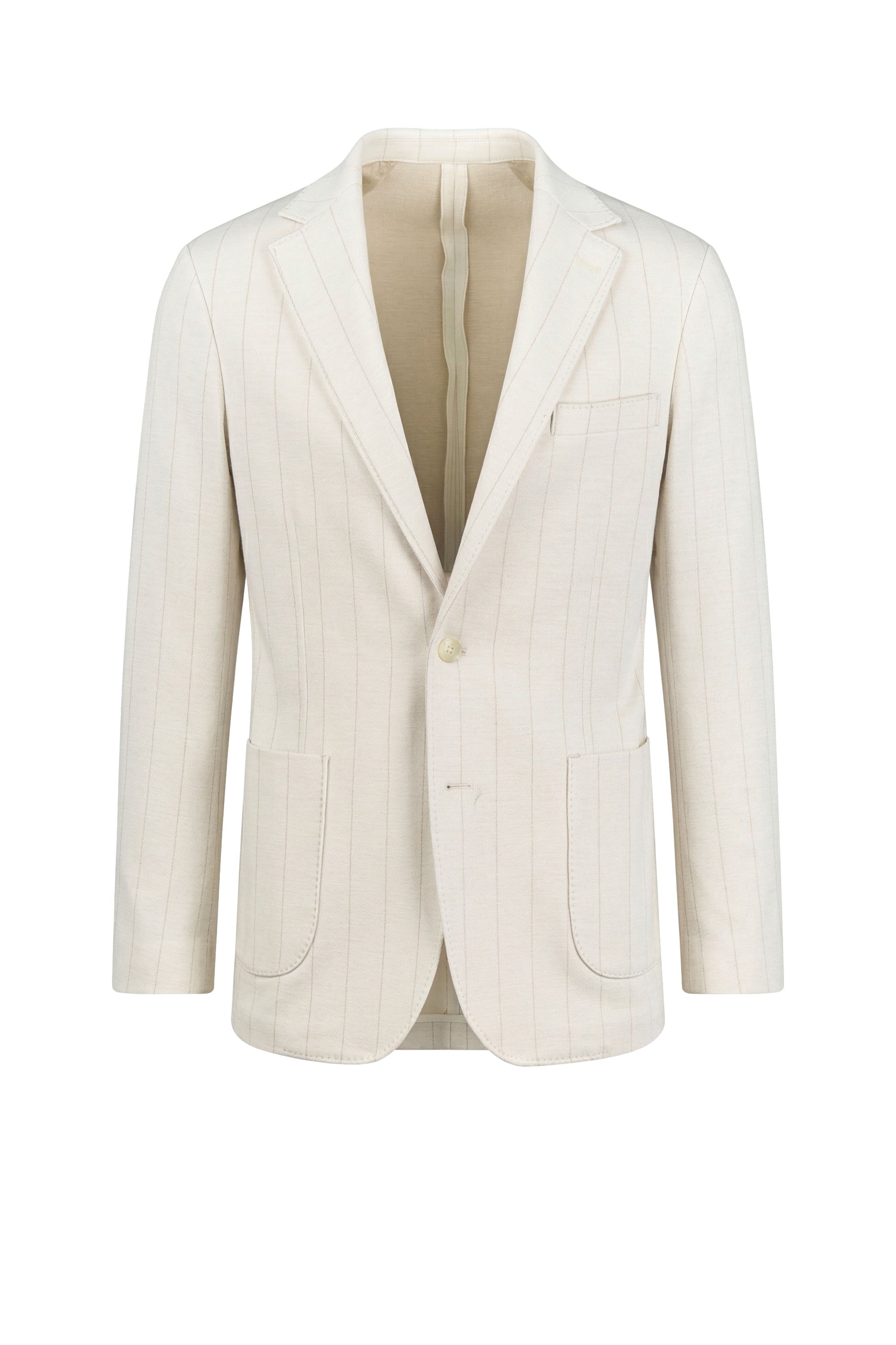 Pinstriped wool and cotton jersey suit - MONTEZEMOLO