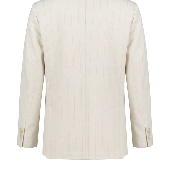 Pinstriped wool and cotton jersey suit - MONTEZEMOLO