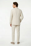 Pinstriped wool and cotton jersey suit - MONTEZEMOLO