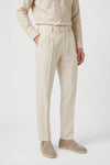 Pinstriped wool and cotton jersey suit - MONTEZEMOLO