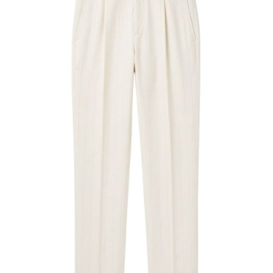 Pinstriped wool and cotton jersey suit - MONTEZEMOLO