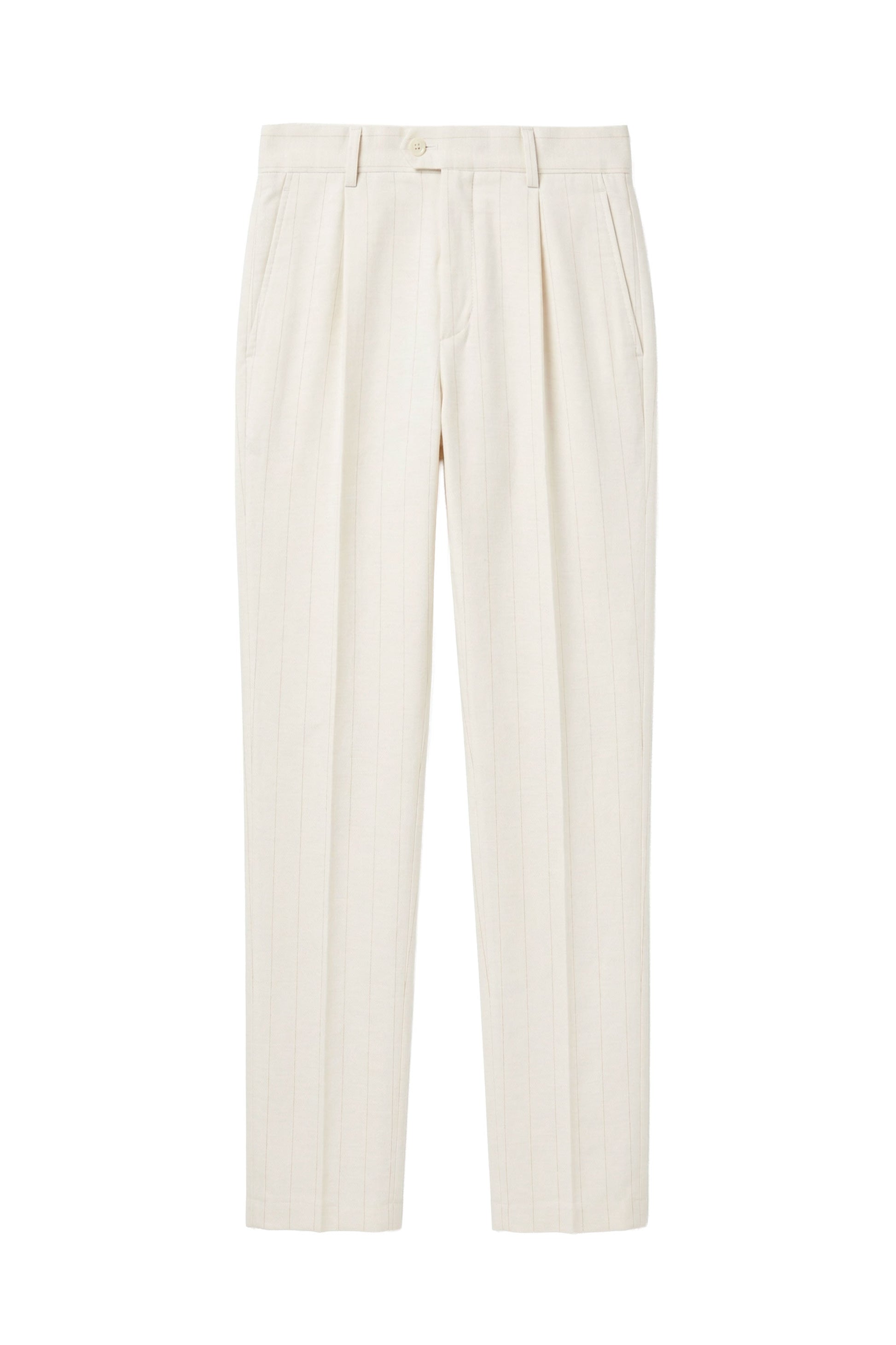 Pinstriped wool and cotton jersey suit - MONTEZEMOLO