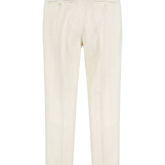 Pinstriped wool and cotton jersey suit - MONTEZEMOLO