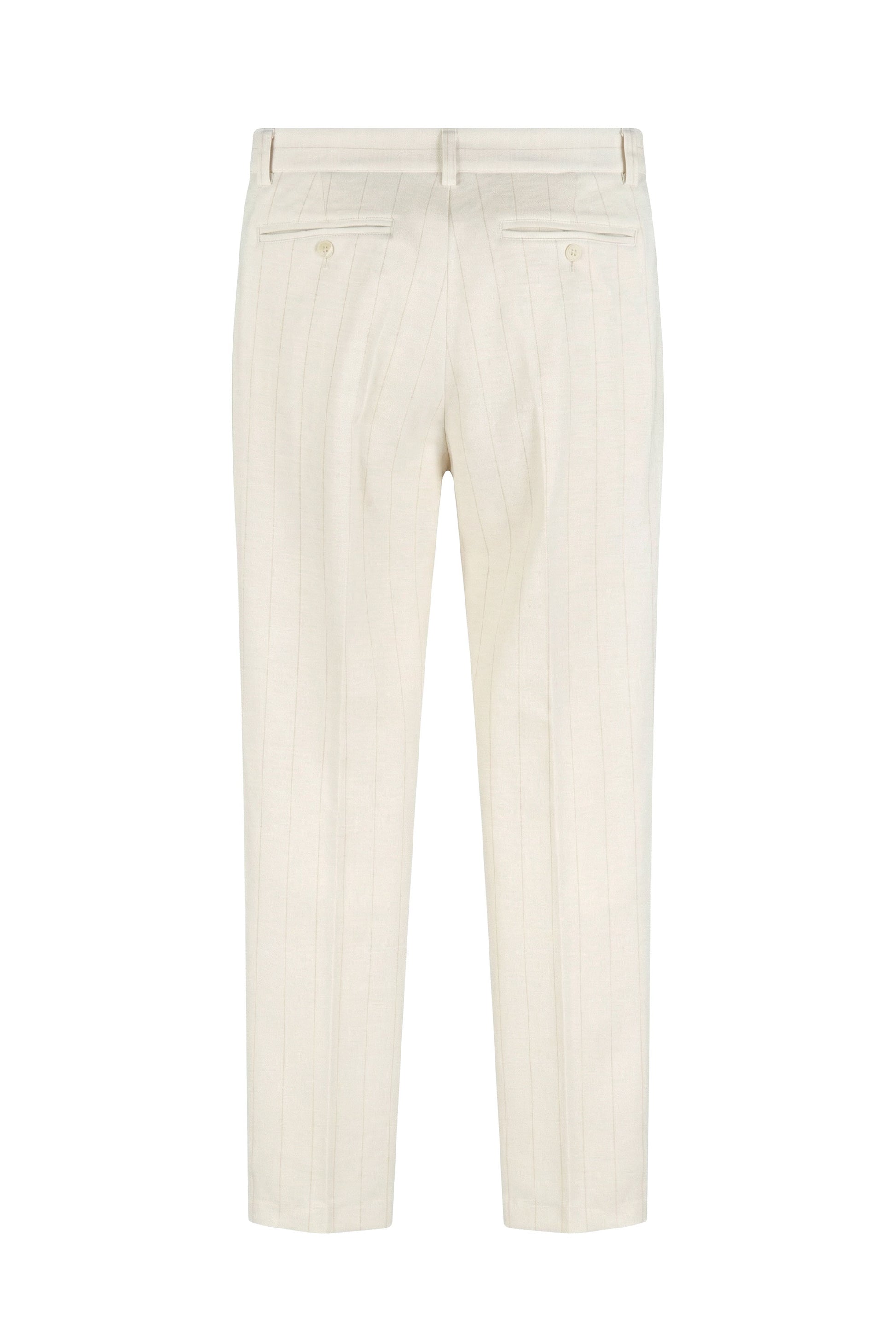 Pinstriped wool and cotton jersey suit - MONTEZEMOLO
