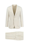 Pinstriped wool and cotton jersey suit - MONTEZEMOLO