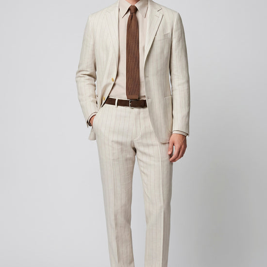 Tailored suit in linen, wool & silk - Fabrics by Ferla® - MONTEZEMOLO