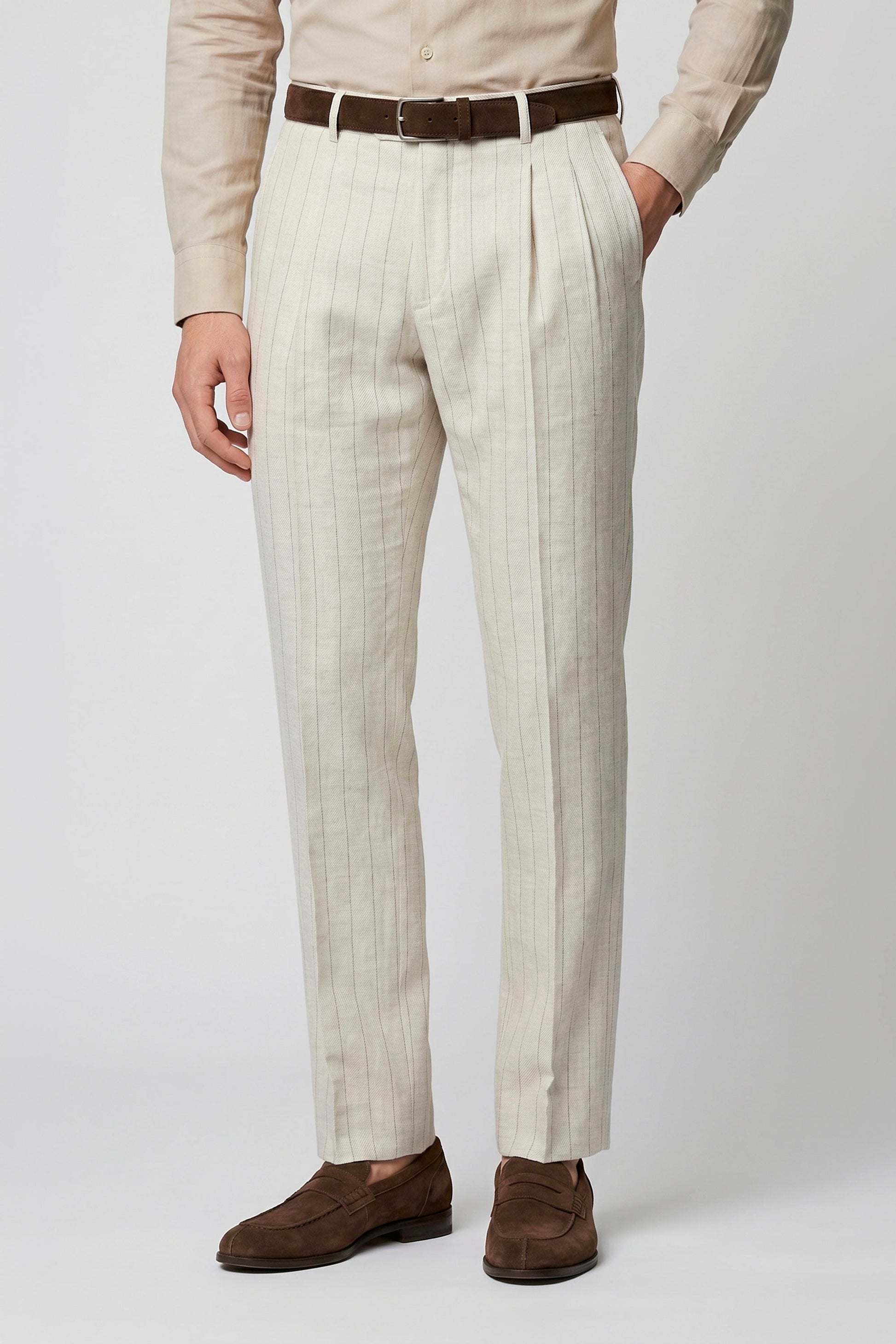 Tailored suit in linen, wool & silk - Fabrics by Ferla® - MONTEZEMOLO