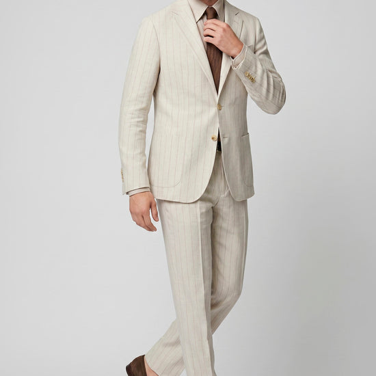 Tailored suit in linen, wool & silk - Fabrics by Ferla® - MONTEZEMOLO