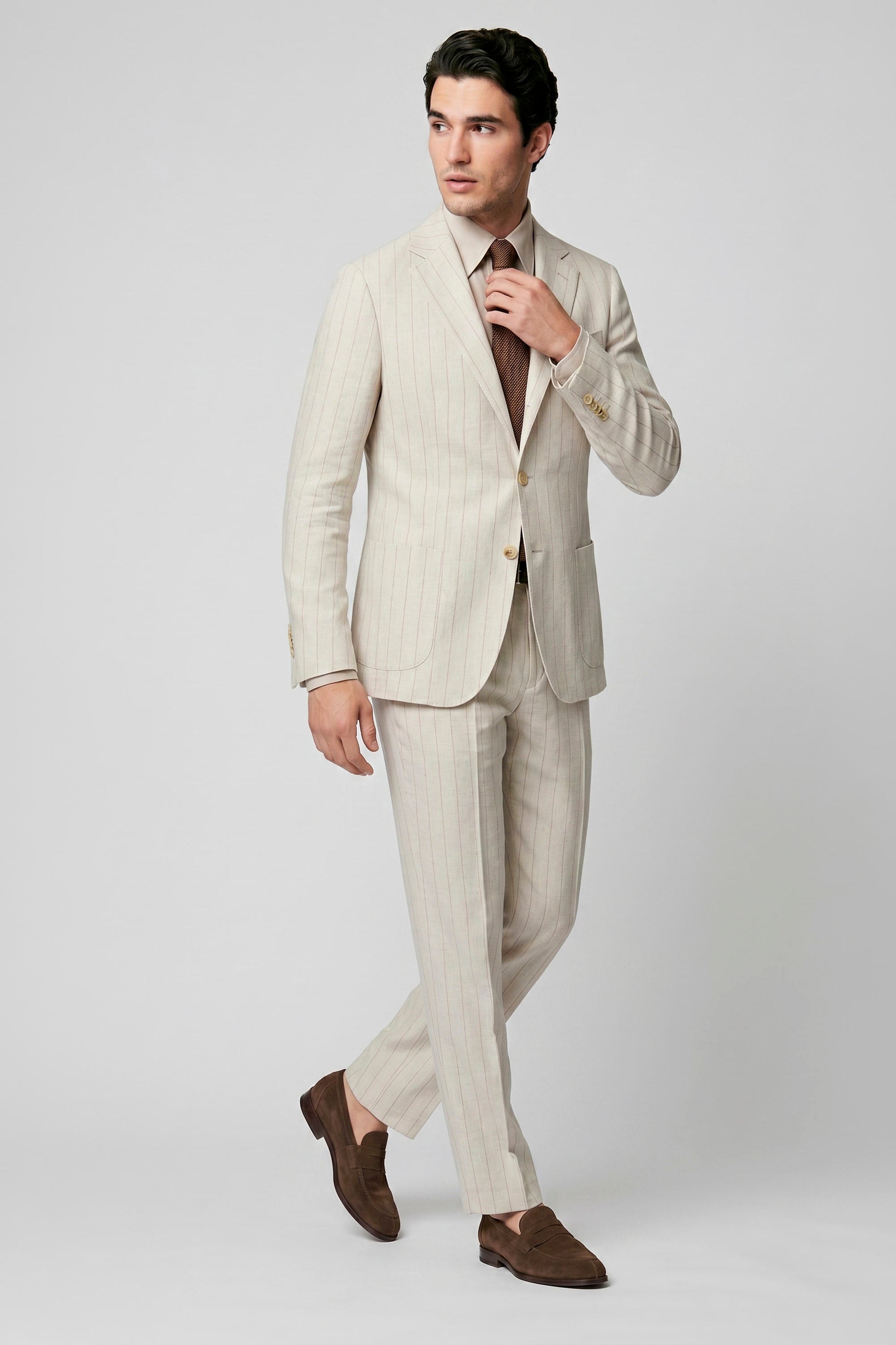 Tailored suit in linen, wool & silk - Fabrics by Ferla® - MONTEZEMOLO