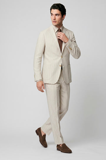 Tailored suit in linen, wool & silk - Fabrics by Ferla® - MONTEZEMOLO