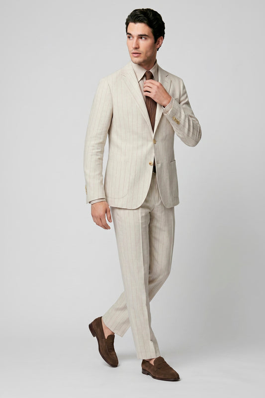 Tailored suit in linen, wool & silk - Fabrics by Ferla® - MONTEZEMOLO