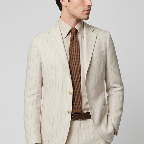 Tailored suit in linen, wool & silk - Fabrics by Ferla® - MONTEZEMOLO