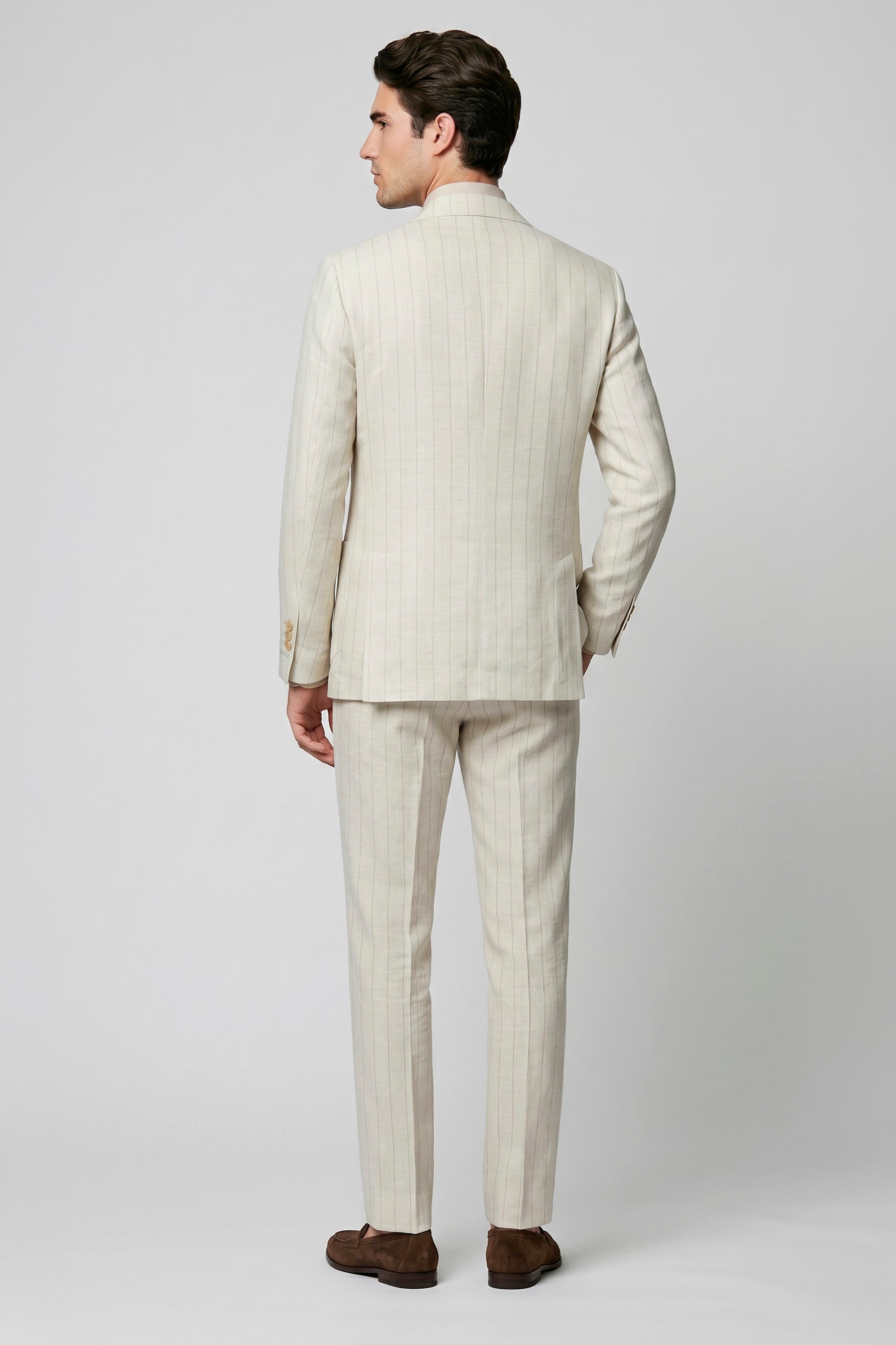 Tailored suit in linen, wool & silk - Fabrics by Ferla® - MONTEZEMOLO