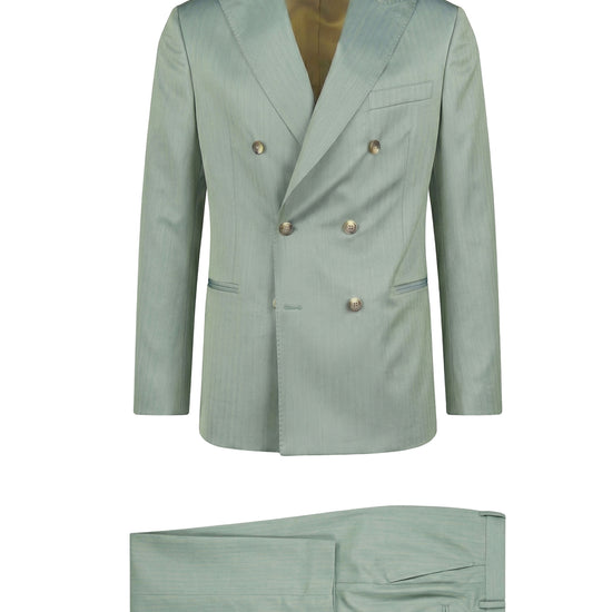 Double-breasted fresco wool suit - MONTEZEMOLO