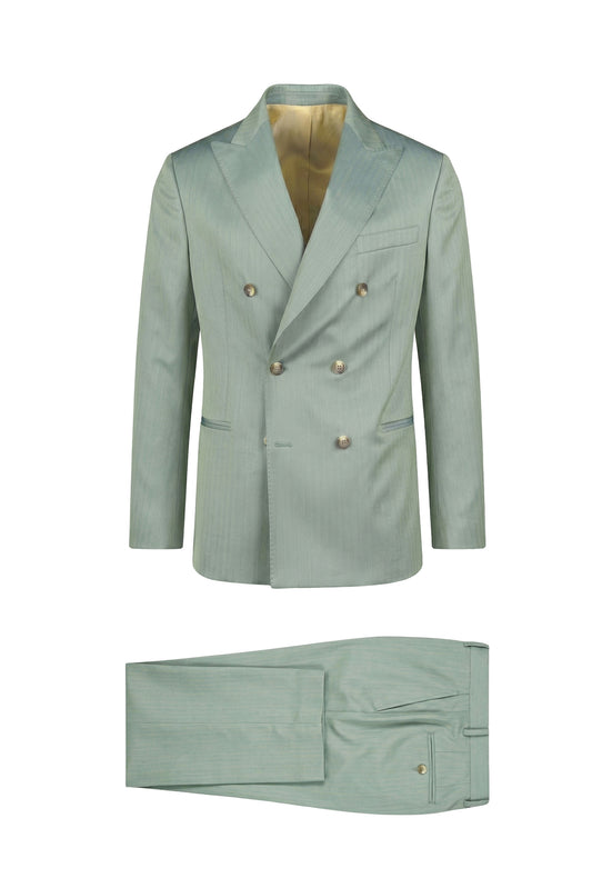 Double-breasted fresco wool suit - MONTEZEMOLO