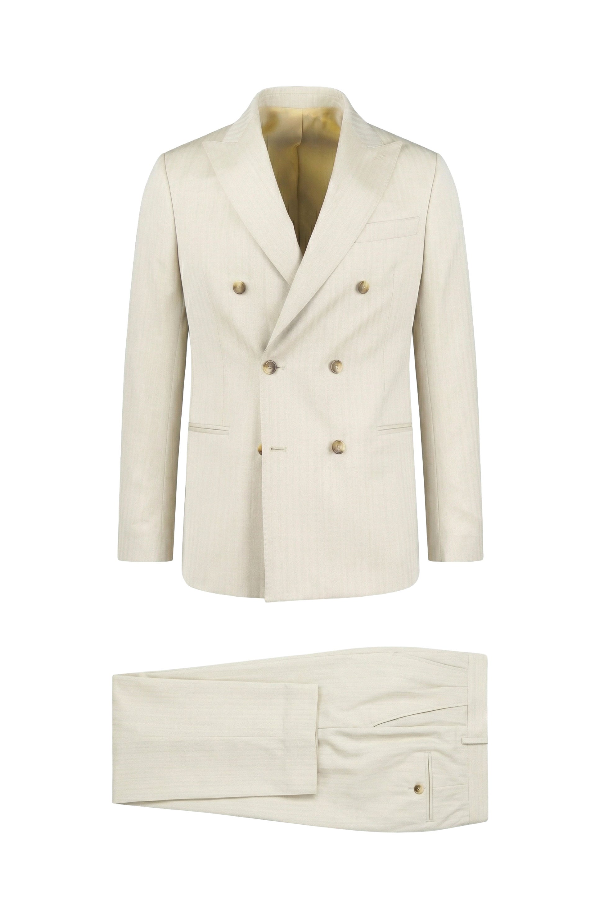 Double-breasted fresco wool suit - MONTEZEMOLO