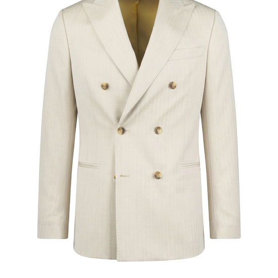 Double-breasted fresco wool suit - MONTEZEMOLO