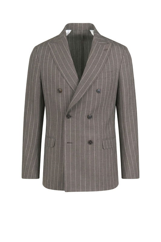 Double-breasted pinstripe suit - Loro Piana® fabrics - MONTEZEMOLO