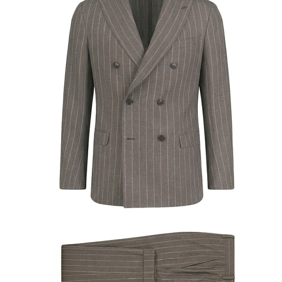 Double-breasted pinstripe suit - Loro Piana® fabrics - MONTEZEMOLO