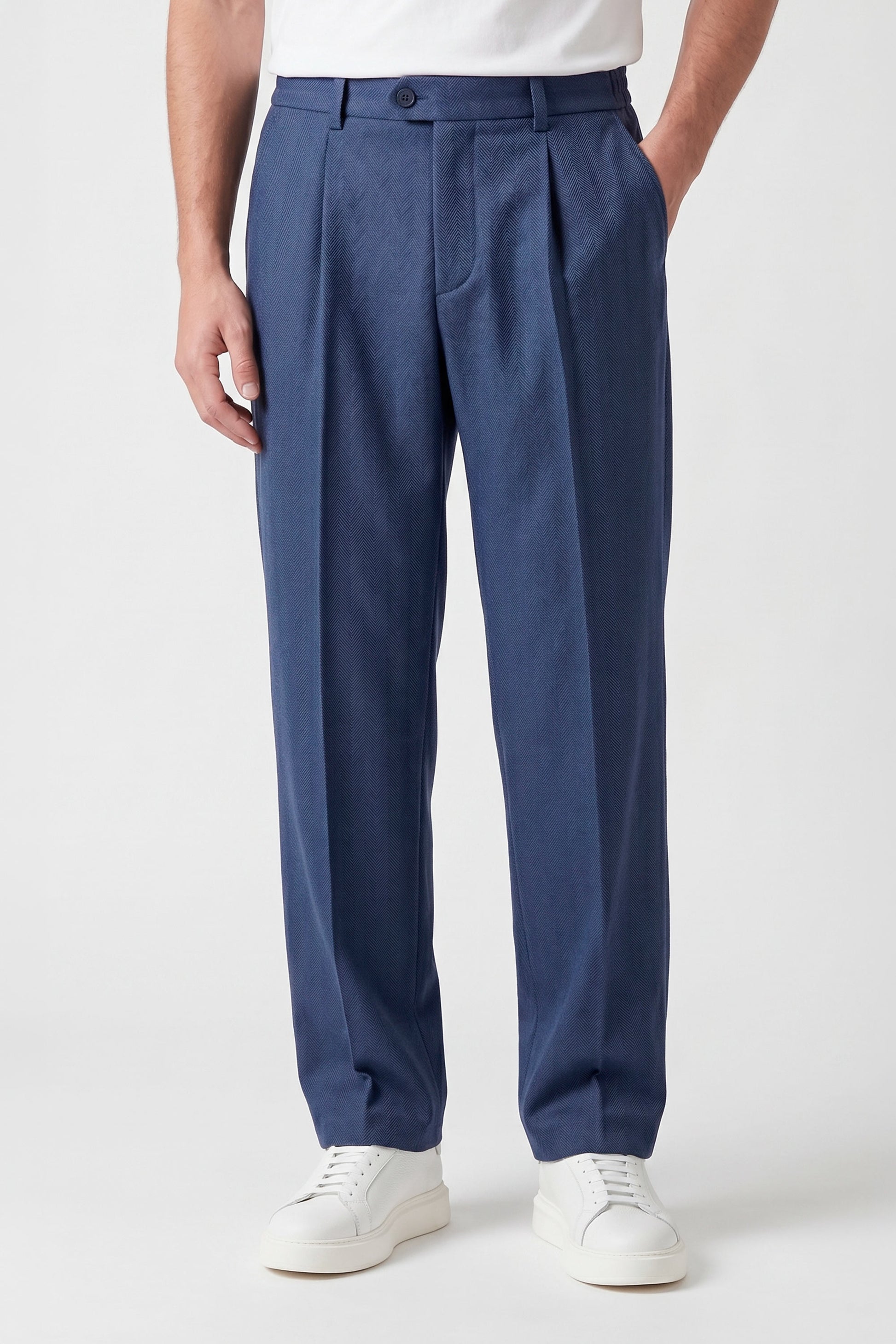 ZMART trousers herringbone stretch fabric - MONTEZEMOLO
