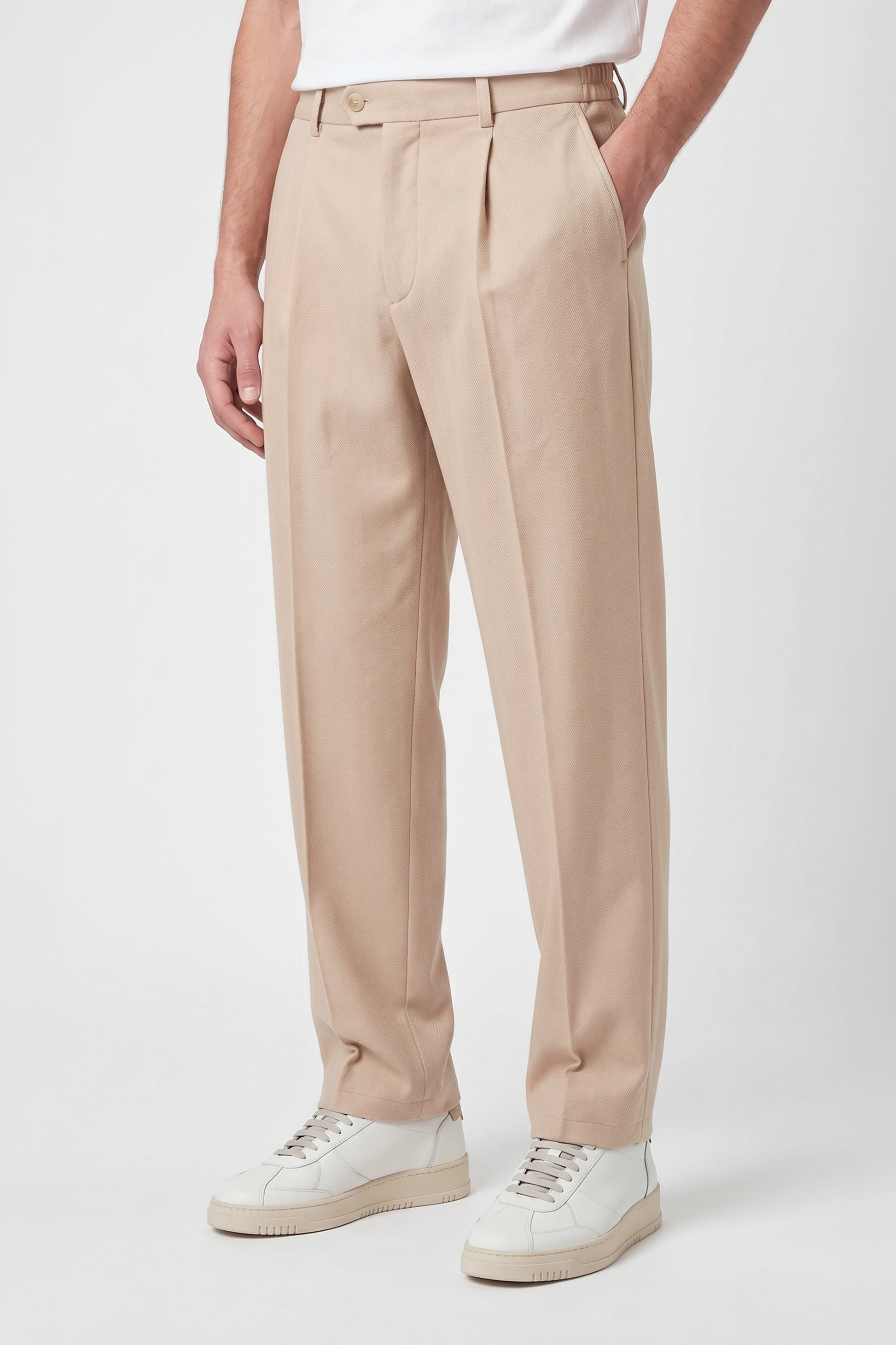 ZMART trousers herringbone stretch fabric - MONTEZEMOLO