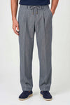 Drawstring trousers hopsack fabric - MONTEZEMOLO