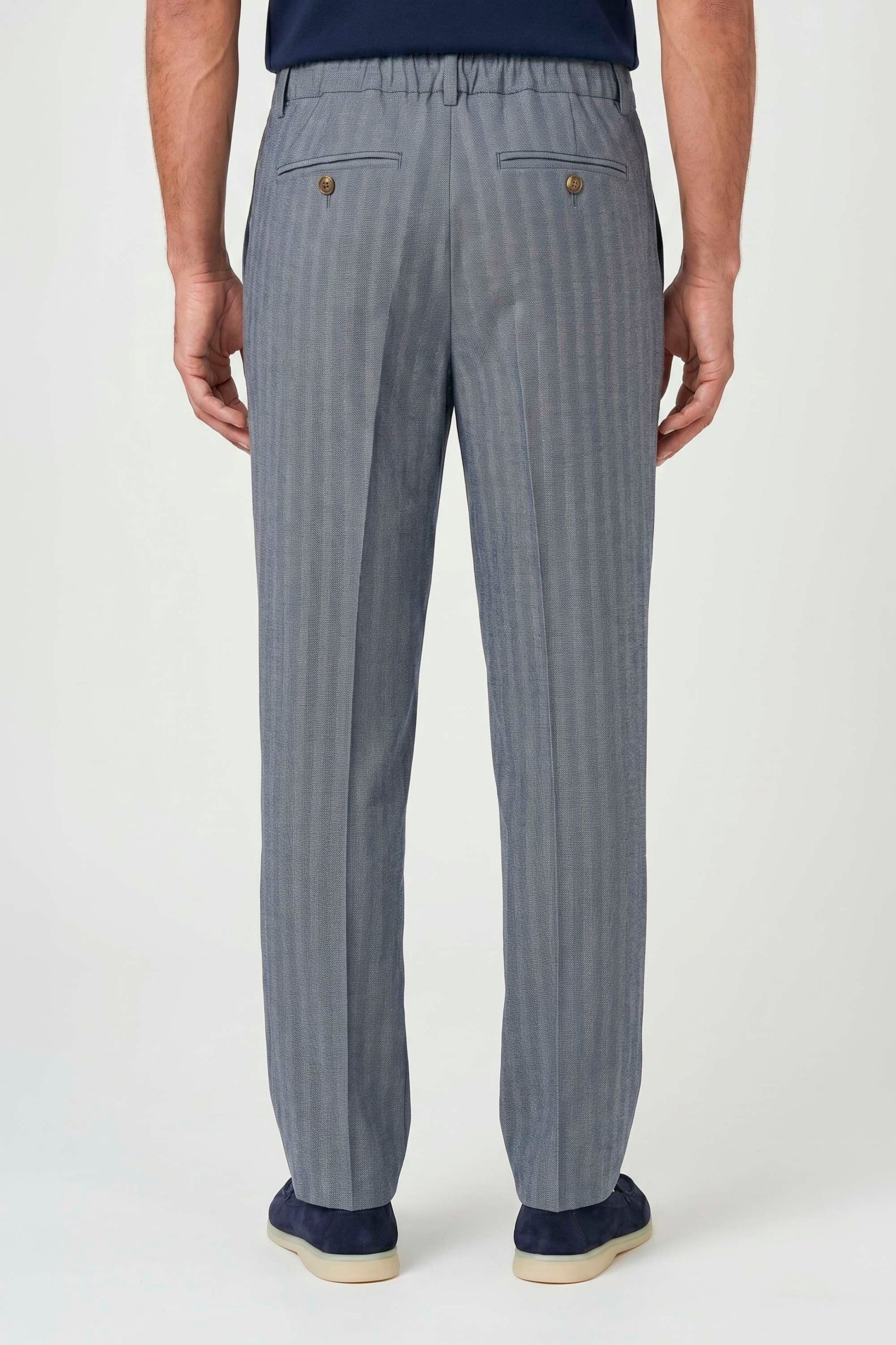 Drawstring trousers hopsack fabric - MONTEZEMOLO