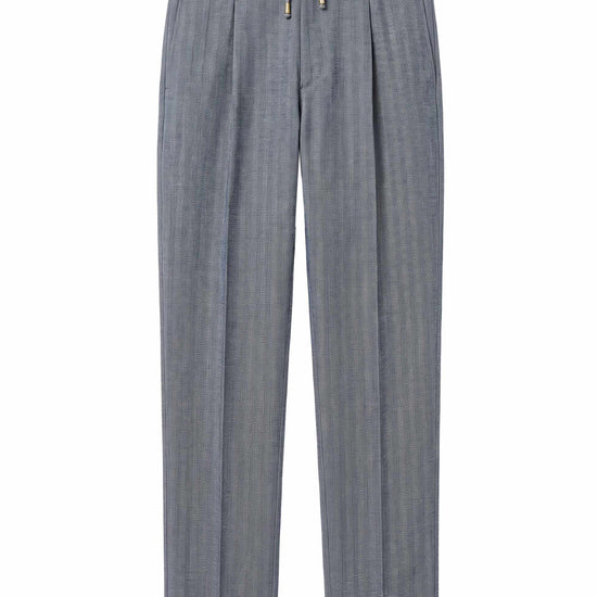 Drawstring trousers hopsack fabric - MONTEZEMOLO