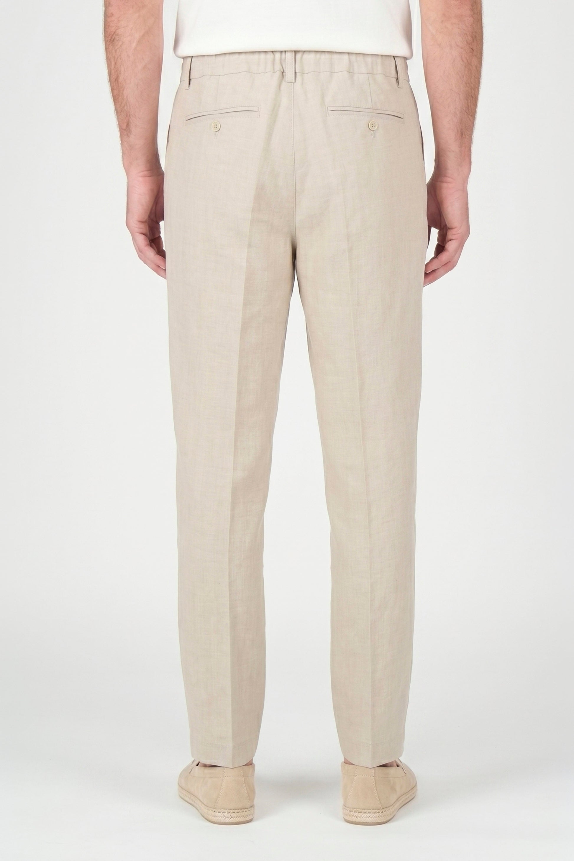 Drawstring trousers hopsack fabric - MONTEZEMOLO